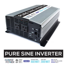 Load image into Gallery viewer, GoWISE Power 1000W/2000W Peak Pure Sine Wave Power Inverter
