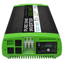 Load image into Gallery viewer, GoWISE Power 3000W/6000W Peak Pure Sine Wave Power Inverter w/ Hardwire Terminal and Digital LCD Display