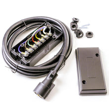 Load image into Gallery viewer, GoWISE Power RTC9003 7-Way RV Trailer Cord with 7-Terminals Wire Junction Box and Heavy Duty Molded Double Contact Blade Plug - 6 Feet - GoWISE USA