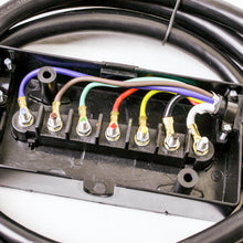 Load image into Gallery viewer, GoWISE Power 10-Feet 7-Way RV Trailer Cord with 7-Terminals Wire Junction Box and Heave Duty Double Contact Blades