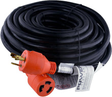 Load image into Gallery viewer, GoWISE Power Generator Extension Cord w/ Cord Organizer (L5 30AMP/3 PRONGS- 50 FEET)
