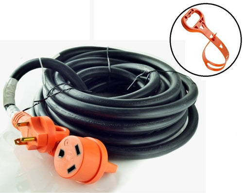 GoWISE Power 50-Feet 30-Amp RV Extension cord w/ Handles- 30 Amp Male to 30 Amp Female - GoWISE USA