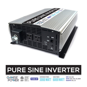 GoWISE Power 3000W/6000W Peak Pure Sine Wave Power Inverter w/ Hardwire Terminal