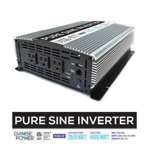 GoWISE Power 2000W/4000W Peak Pure Sine Wave Power Inverter