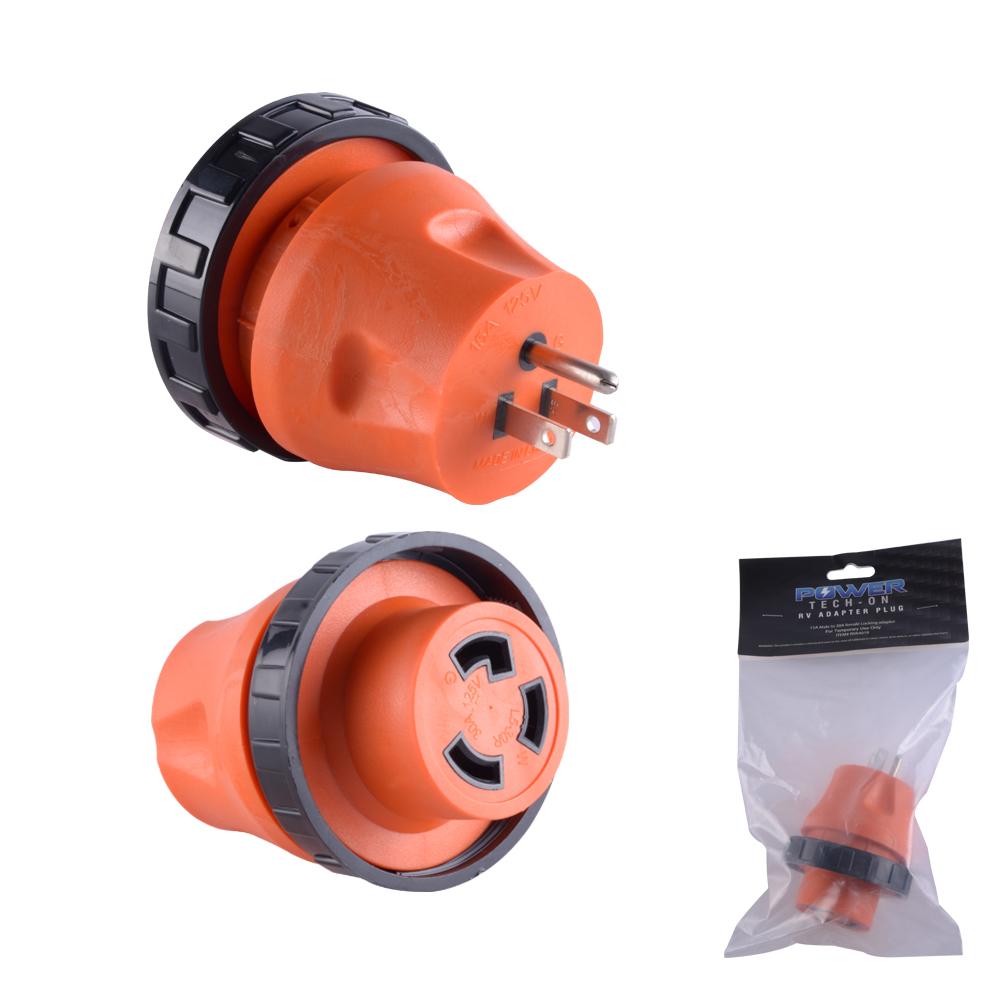 GoWISE Power 15-Amp Male to 30-Amp Female Adapter with Locking Ring ...
