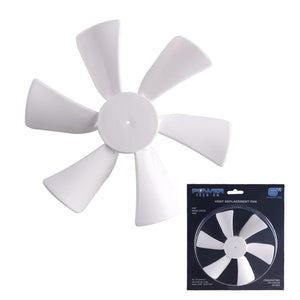 Power TechON White Impact resistant 6" Replacement Fan Blade with 0.094 Inch Round Bore - GoWISE USA